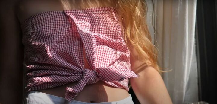 3 diy cute summer tops came out of this old gingham shirt, DIY cute summer top 1