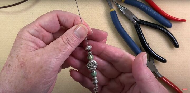 this simple tutorial makes pretty leather bracelets with beads, Adding the beads and charms