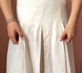 try this quick easy tutorial on how to make a pleated skirt, White vintage skirt