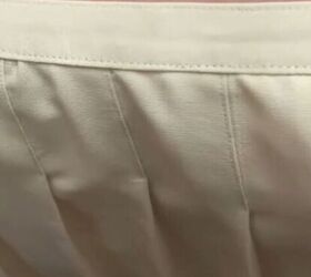 try this quick easy tutorial on how to make a pleated skirt, Topstitching along the waistband