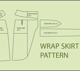 how to make a diy wrap skirt pattern using your own body, Midi wrap skirt sewing pattern