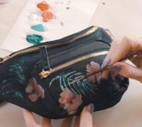 make a unique diy fanny pack with this fun bag painting tutorial, Hand painted bags