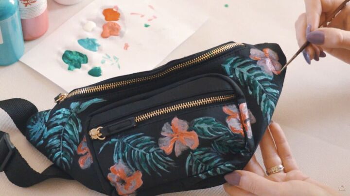 make a unique diy fanny pack with this fun bag painting tutorial, Bag painting