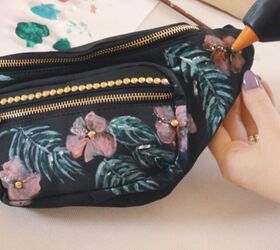 make a unique diy fanny pack with this fun bag painting tutorial, DIY fanny pack bag painting