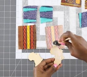 how to make creative fabric covered wood earrings from scraps, Gluing the wooden pieces