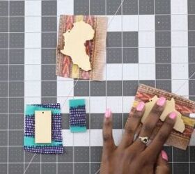 how to make creative fabric covered wood earrings from scraps, Cutting the shapes with a knife