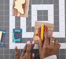how to make creative fabric covered wood earrings from scraps, Fabric earrings DIY