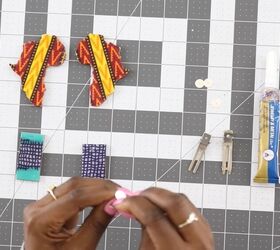 how to make creative fabric covered wood earrings from scraps, Sanding down the earring posts