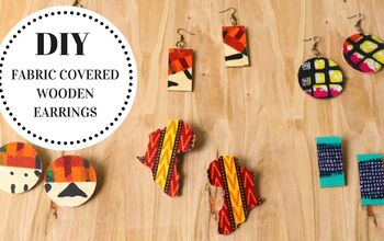 How to Make Creative Fabric-Covered Wood Earrings From Scraps