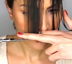 hairdresser hack how to cut and style curtain bangs to look cute, How to cut curtain bangs on yourself