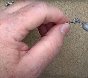 how to make macrame bracelets with rhinestone detail easy tutorial, Adding glue to the leather knots