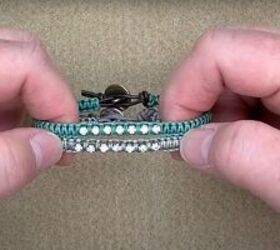how to make macrame bracelets with rhinestone detail easy tutorial, Handmade macrame bracelets