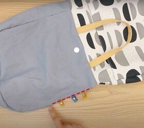 easy tutorial on how to sew a tote bag with flat bottom, How to make a bag gusset