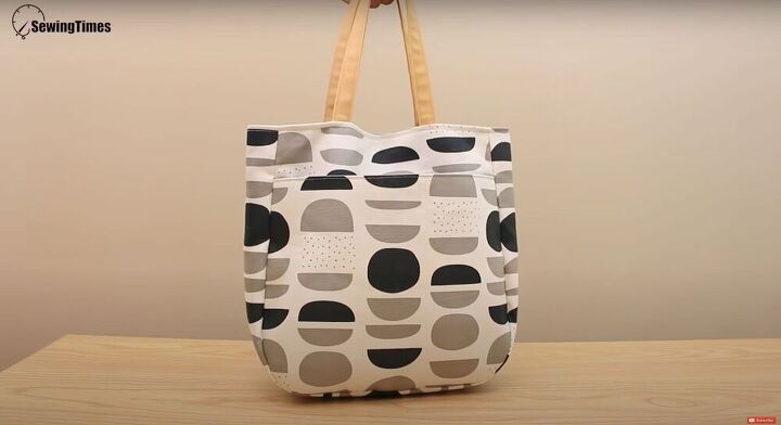 easy tutorial on how to sew a tote bag with flat bottom, How to sew a tote bag with flat bottom