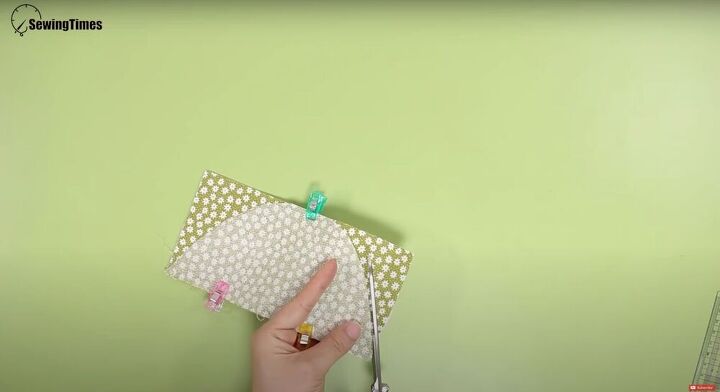 make this easy diy glasses case for your specs or sunnies, Cutting the fabric for the pouch flap