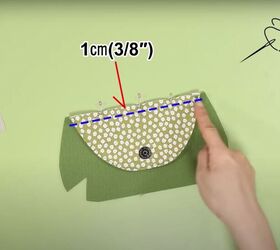 make this easy diy glasses case for your specs or sunnies, Making and attaching the flap