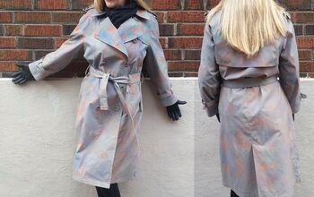 DIY Studded & Dyed Vintage Trench Coat Refashion