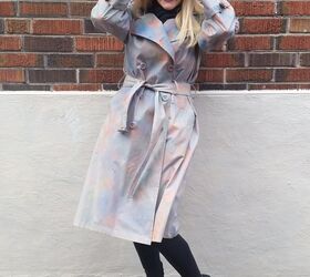 diy studded dyed vintage trench coat refashion