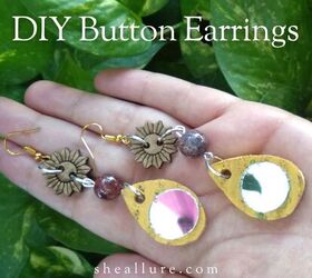 Make Gorgeous Button Earrings in Two Unique Ways