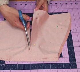 how to make a top from a men s shirt diy vintage blouse tutorial, Cutting the sleeves