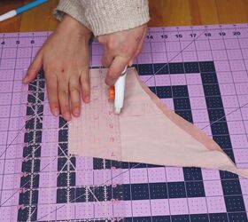 how to make a top from a men s shirt diy vintage blouse tutorial, Cutting the materials for the sleeve cuffs