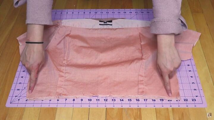 how to make a top from a men s shirt diy vintage blouse tutorial, Modifying the new side seams