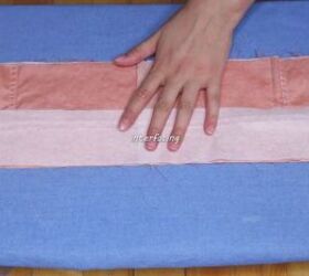 how to make a top from a men s shirt diy vintage blouse tutorial, Adding interfacing to the waistband
