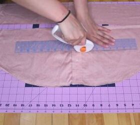 how to make a top from a men s shirt diy vintage blouse tutorial, Cutting the waist ties from the men s shirt