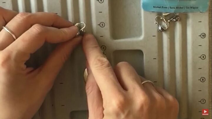 how to make cute clip on earrings easily convert earrings to clip on, Attaching the clip on findings to the loop