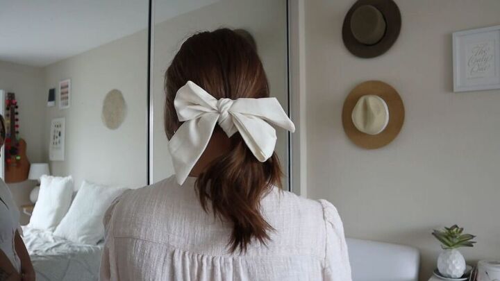 how to make your own hair ties plus 11 pretty hair bow styles to try, DIY hair tie 3 structured bow