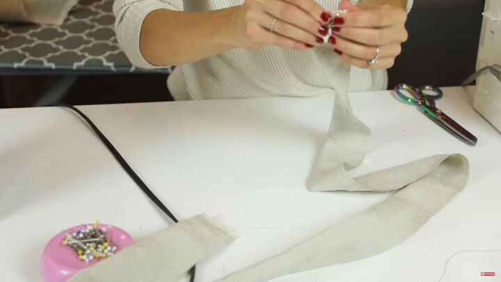 these stunning diy wrap pants look so chic in the summer, Turning the fabric right side out