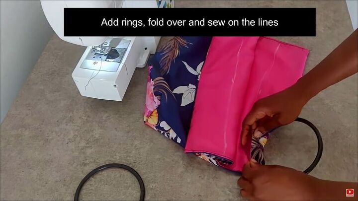 rock the ring handle bag trend with this quick simple tutorial, Inserting the ring handles into the bag