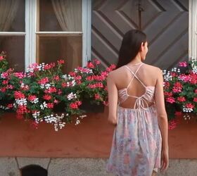 This Pretty DIY Backless Dress Was Made From An Old Maxi Skirt
