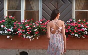 This Pretty DIY Backless Dress Was Made From An Old Maxi Skirt