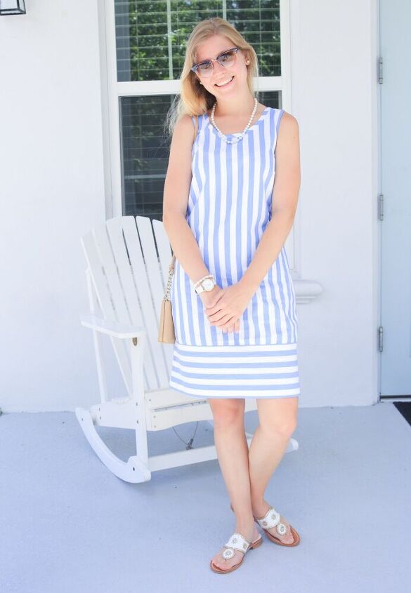 southern belle in bows and stripes
