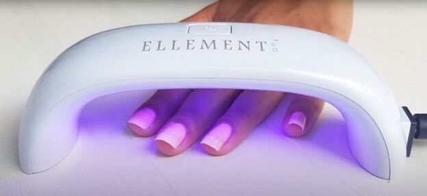 easy at home manicure how to cure gel nail polish with an led light, How to use gel polish with an LED light