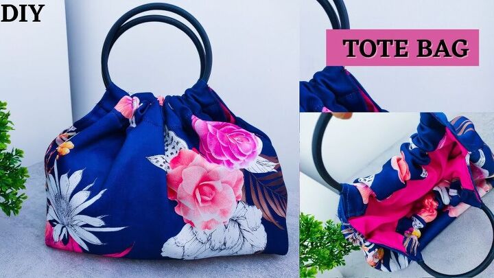 rock the ring handle bag trend with this quick simple tutorial, DIY ring handle tote bag
