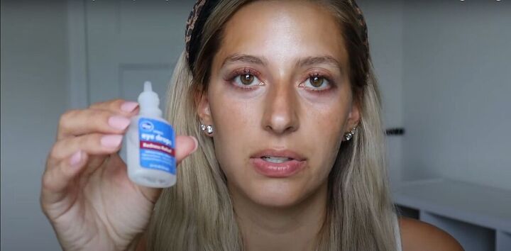 this soft summer makeup tutorial gives you a guaranteed natural glow, Using eye drops for people who wear contacts