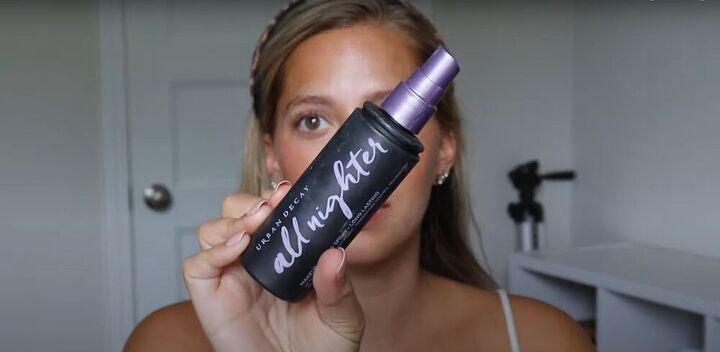 this soft summer makeup tutorial gives you a guaranteed natural glow, Makeup setting spray