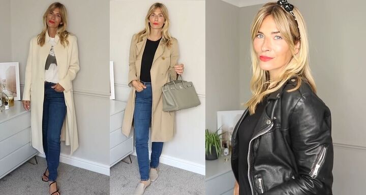12 elegant french style outfits to help you dress like a french woman, Oversized coat trench coat leather jacket