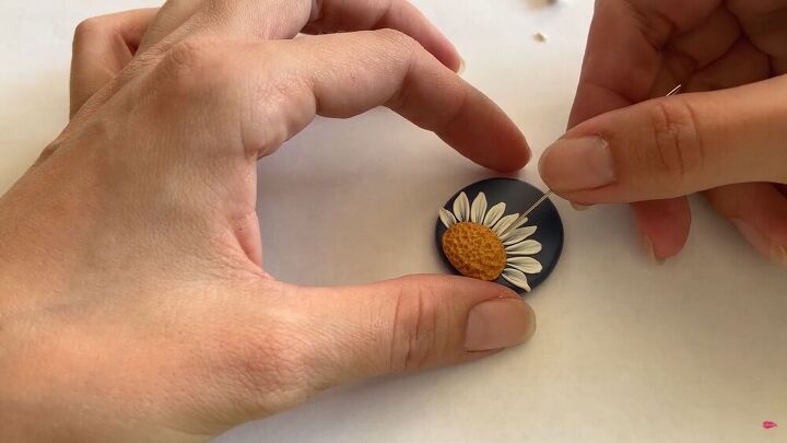 how to make polymer clay pendants adorable daisy pendant tutorial, DIY jewelry pendant
