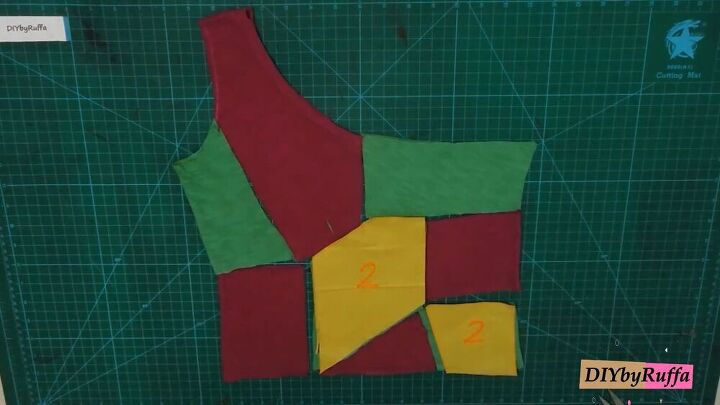 how to make a funky diy patchwork top from two old t shirts, Make a patchwork top