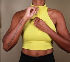 how to easily make a diy gym tank top out of old workout clothes, DIY gym tank top