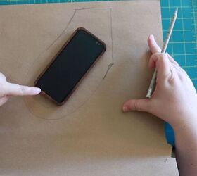 how to sew hidden pockets into absolutely anything sneaky tutorial, Using a smartphone to test the pocket size