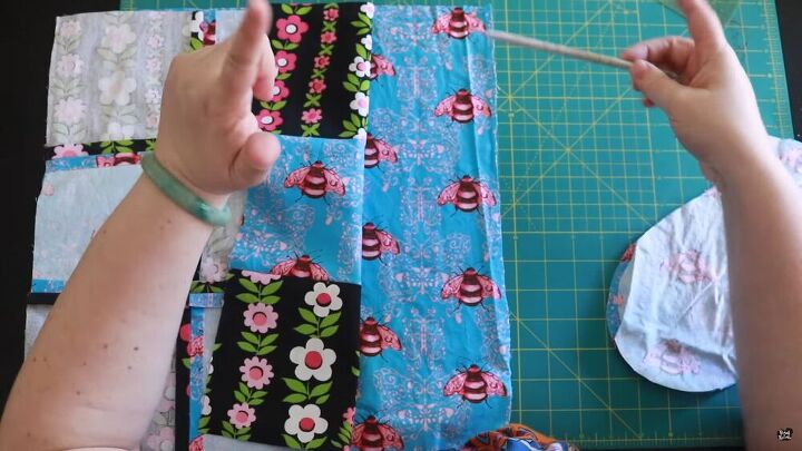 how to sew hidden pockets into absolutely anything sneaky tutorial, Folding fabric to cut out the pocket pieces