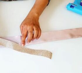 how to sew a maxi dress this elegant eid dress is great for beginners, Adding embellishments to the belt
