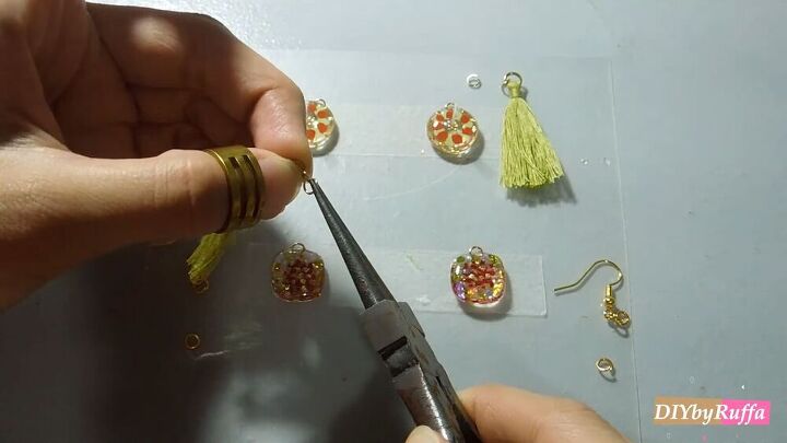 have you tried making resin earrings check out this diy tutorial, Attaching shepherd s hooks to resin earrings