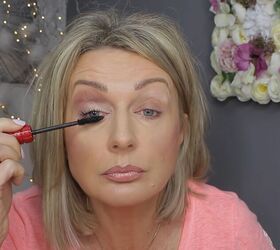 easy step by step makeup for mature hooded eyes, Applying mascara to lashes