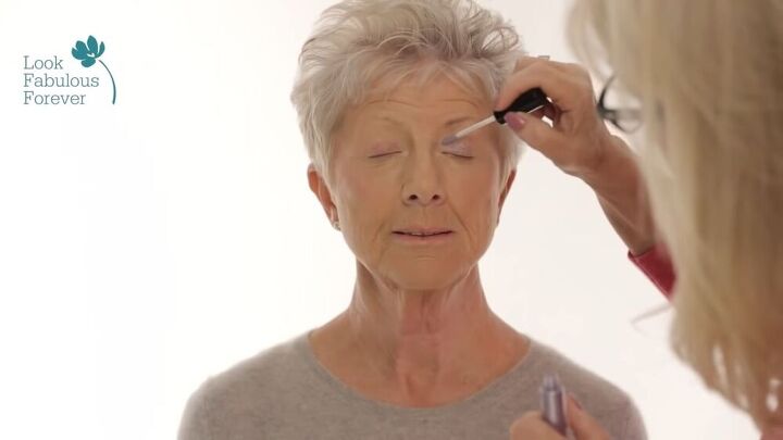 enhancing lip eye makeup for women over 60, Applying eyeshadow