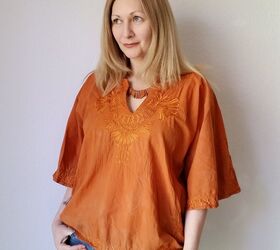 How to Upsize a Shirred Top (a Batwing Shirt Refashion)
